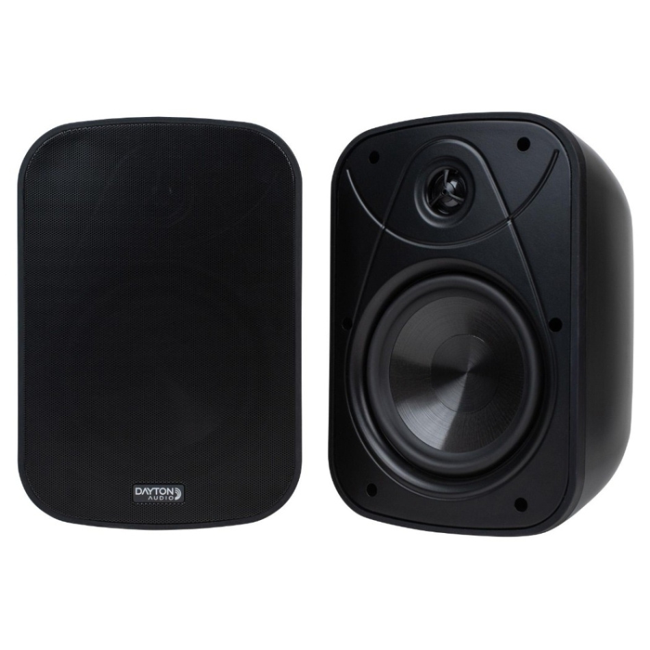 Dayton Audio IO65XP, aktiva 6.5 tums utomhushögtalare, svart par