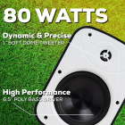 Dayton Audio IO65XP, aktiva 6.5 tums utomhushögtalare, vitt par Dayton Audio IO65XP, aktiva 6.5 tums utomhushögtalare, vitt par