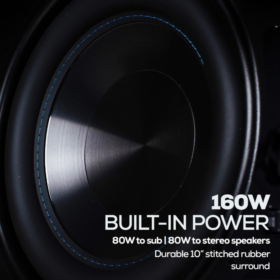 Dayton Audio IOSUBP, 10-tums subwoofer med 2.1-förstärkare och BT
