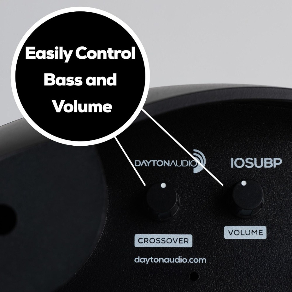 Dayton Audio IOSUBP, 10-tums subwoofer med 2.1-förstärkare och BT