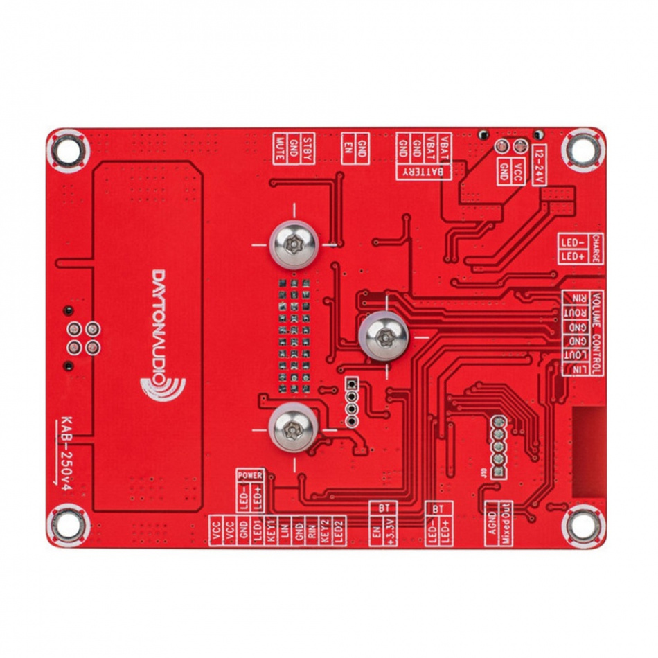 Dayton Audio KAB-250 v4, klass D-förstärkarkort med Bluetooth 2x50 Watt