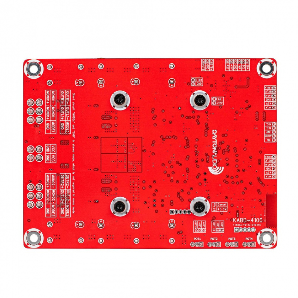 Dayton Audio KABD-4100 klass-D förstärkarkort med DSP & Bluetooth 4x100 Watt