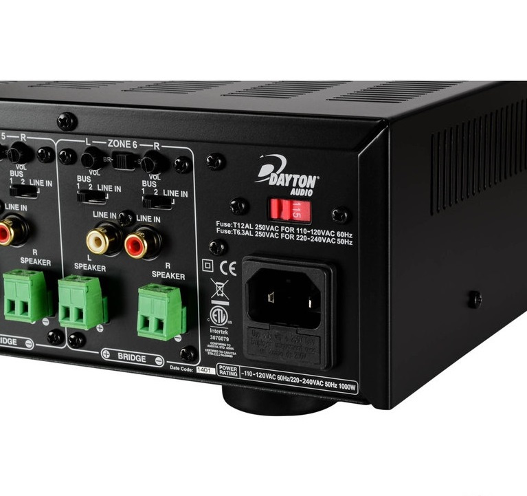 Dayton Audio MA1260 multiroomförstärkare, 12-kanaler