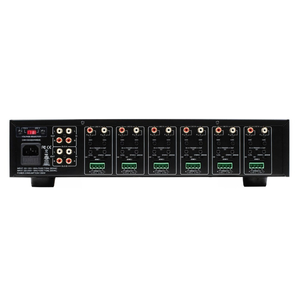 Dayton Audio MA1280 multiroomförstärkare, 12-kanaler inkl. racköron