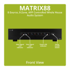 Dayton Audio Matrix88 multiroomfrsteg med 8 zoner & ntverksstreaming