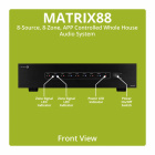 Dayton Audio Matrix88 multiroomförsteg med 8 zoner & nätverksstreaming Dayton Audio Matrix88 multiroomförsteg med 8 zoner & nätverksstreaming