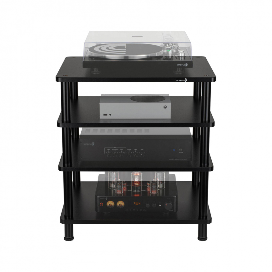 Dayton Audio MS41B, modulärt HiFi-rack med fyra plan