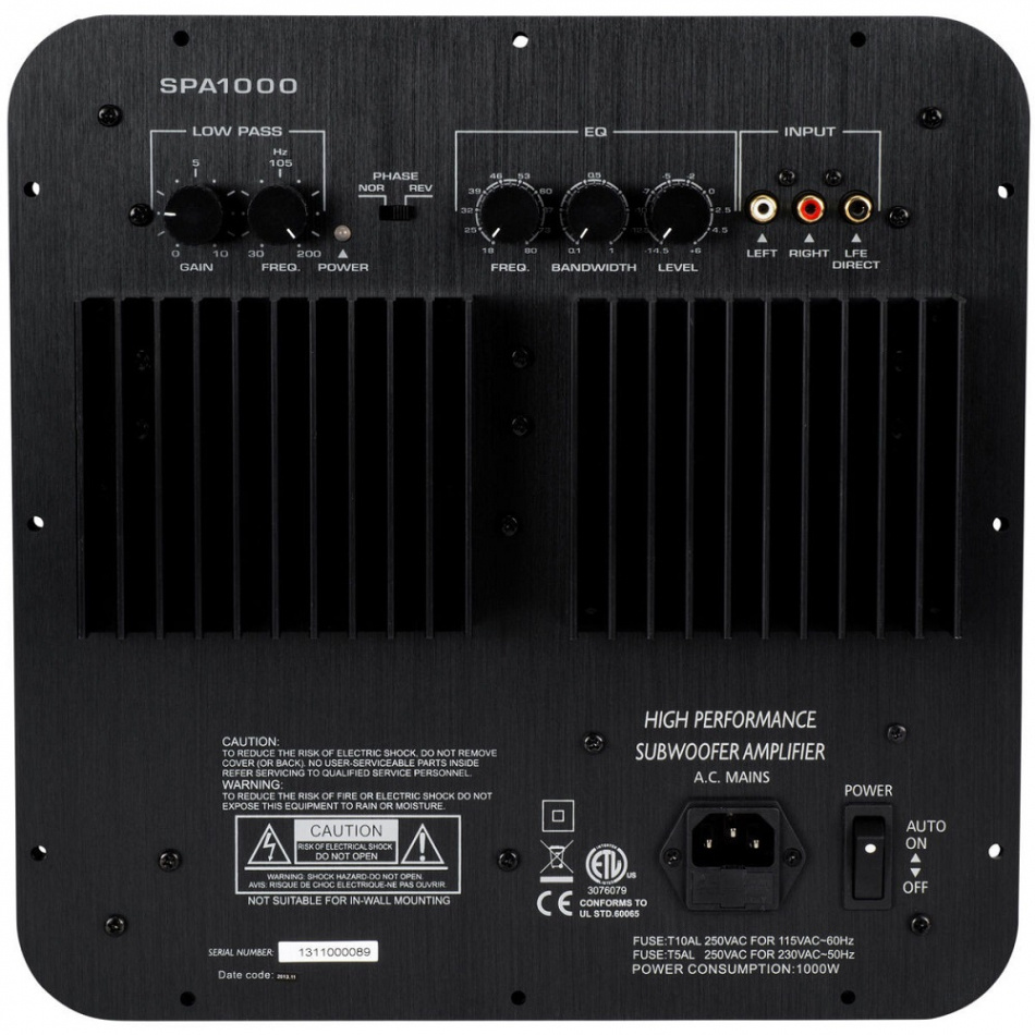 Dayton Audio SPA1000, inbyggnadsförstärkare för subwoofer