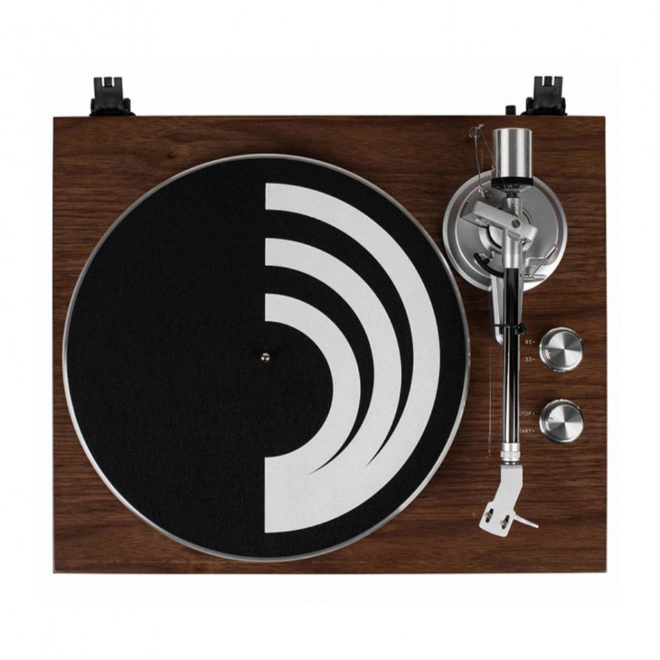 Dayton Audio TT-1BT vinylspelare med Bluetooth, RIAA & USB valnöt