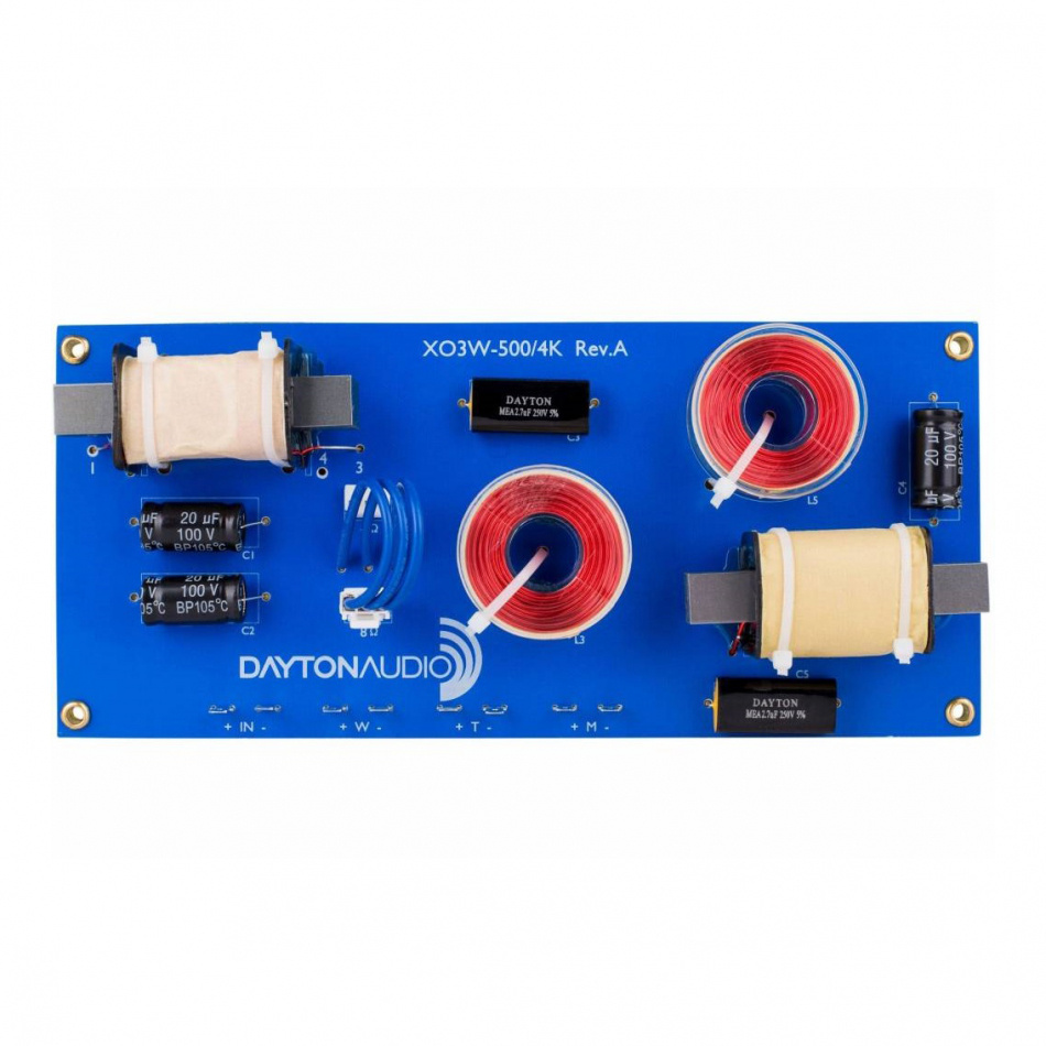 Dayton Audio XO3W-500/4K, delningsfilter 3-vägs