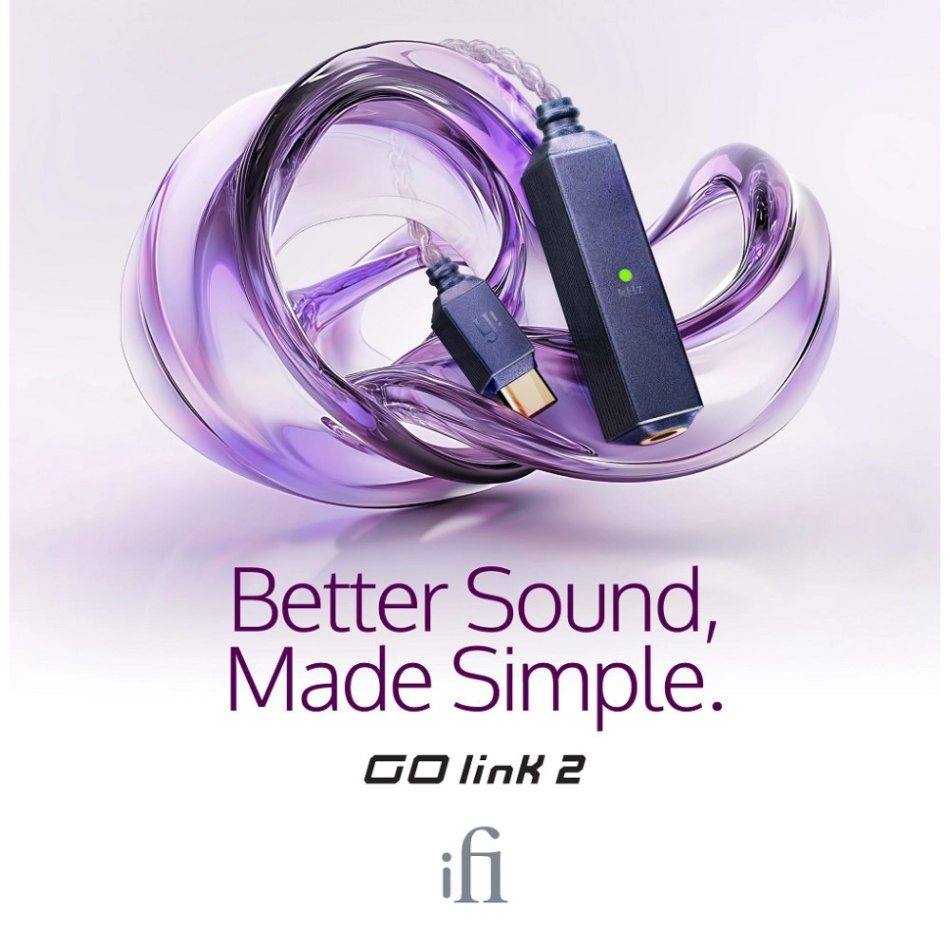 iFi Audio Go Link 2 kompakt hörlursförstärkare med USB-C DAC