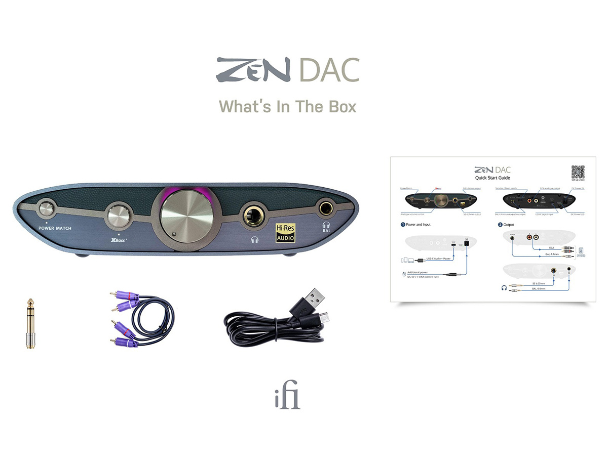 iFi Audio Zen DAC 3, USB DAC med MQA-stöd, USB-C & hörlursuttag