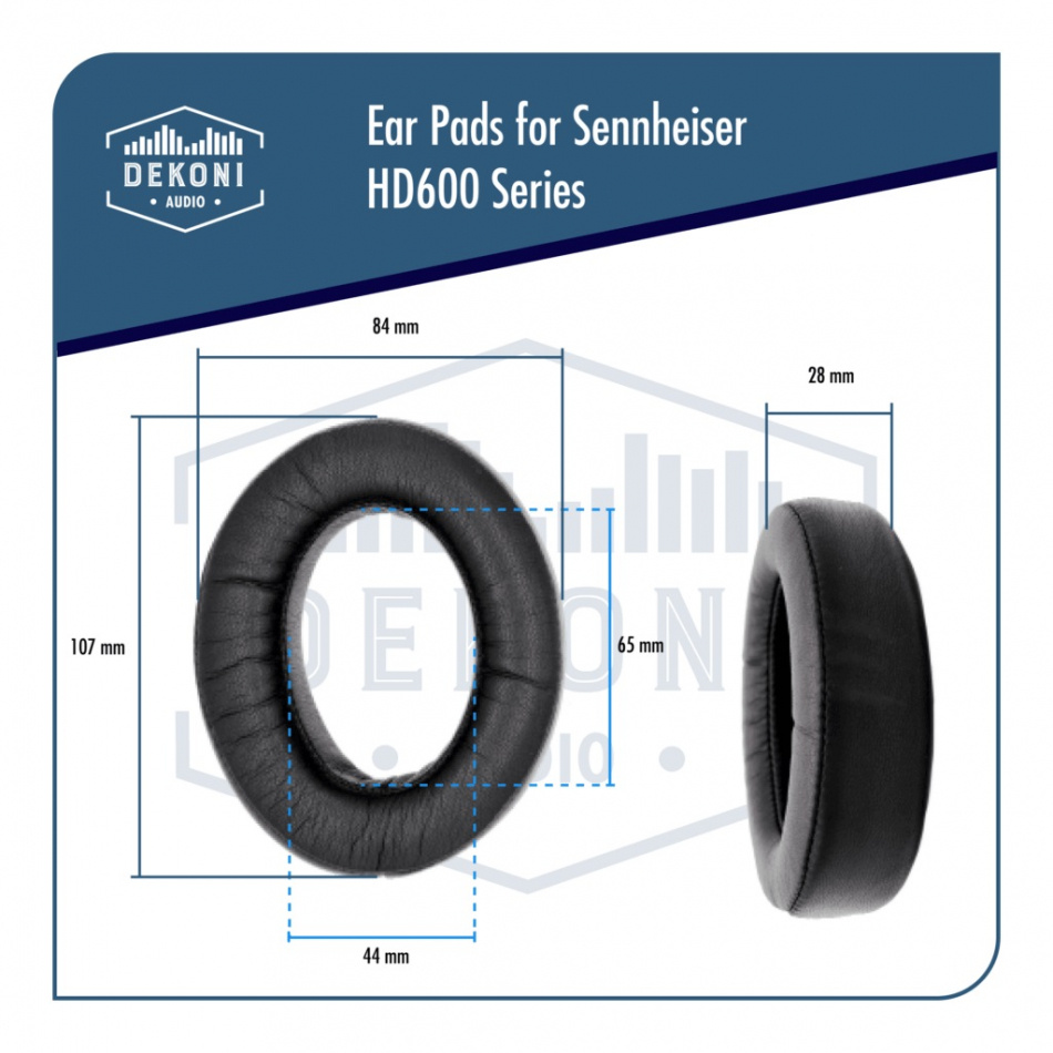 Dekoni HD600 Series Choice Leather öronkuddar, syntetläder