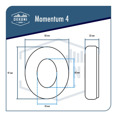 Dekoni Sennheiser Momentum 4 Choice Suede öronkuddar, mocka