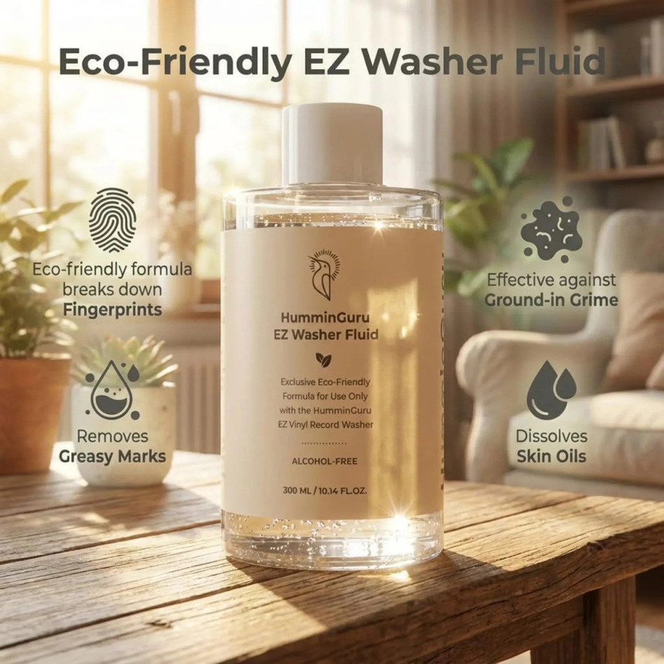 HumminGuru EZ Vinyl Record Washer, manuell vinyltvätt för skivspelare