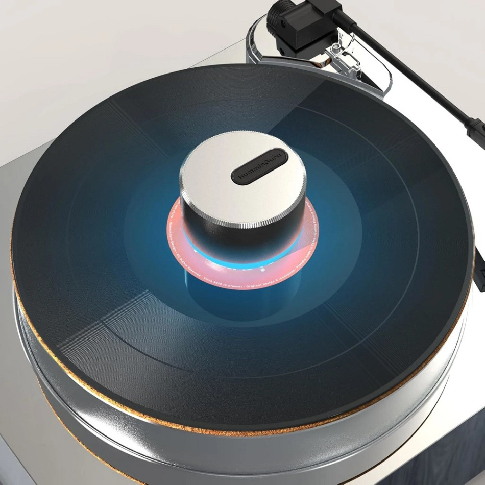 HumminGuru LUMI Record Stabilizer, skivpuck med ljus & hastighetstest