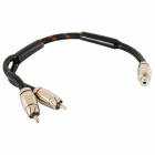 GAS RCA 1M2F Dual Twist PRO Subwoofer Y-kabel, 0.3 meter