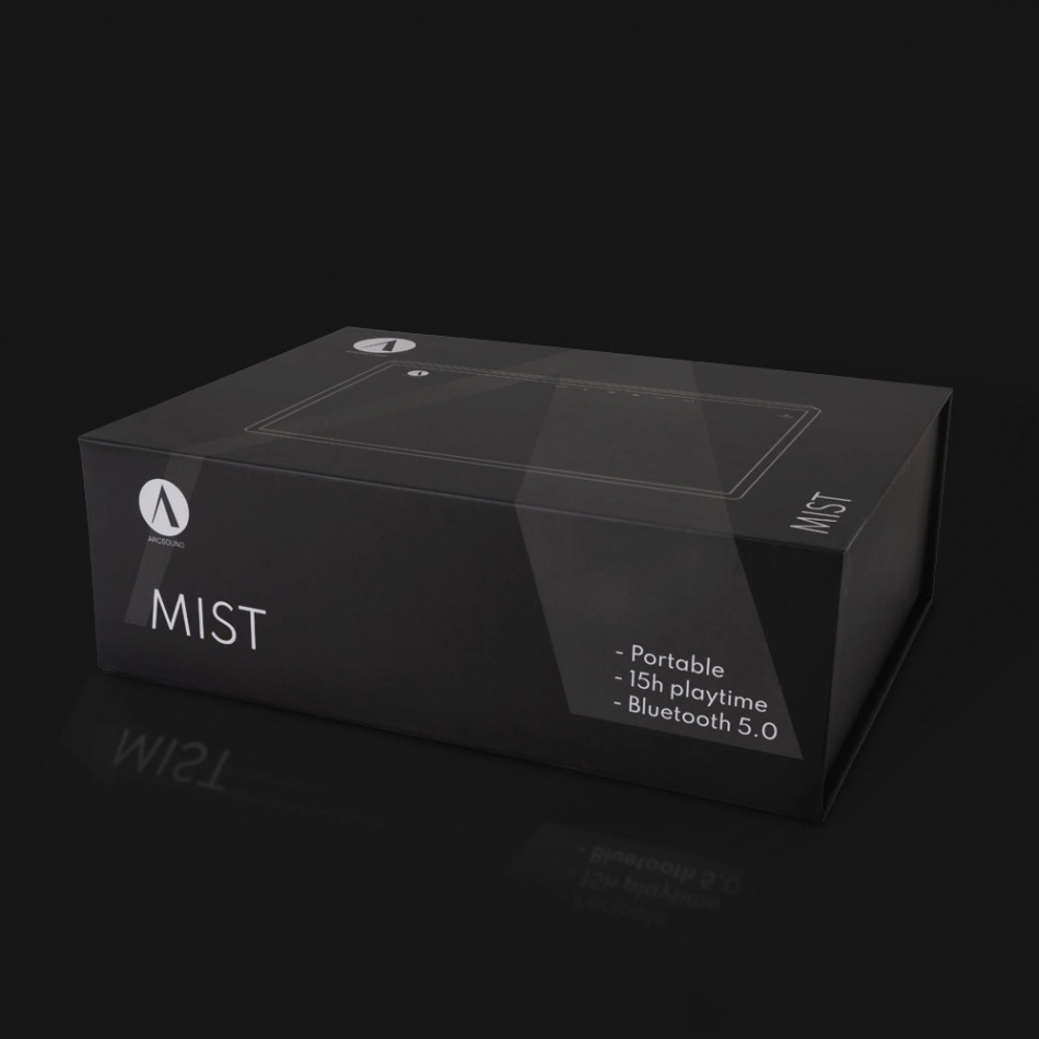 Arcsound Mist, bärbar Bluetooth-högtalare svart