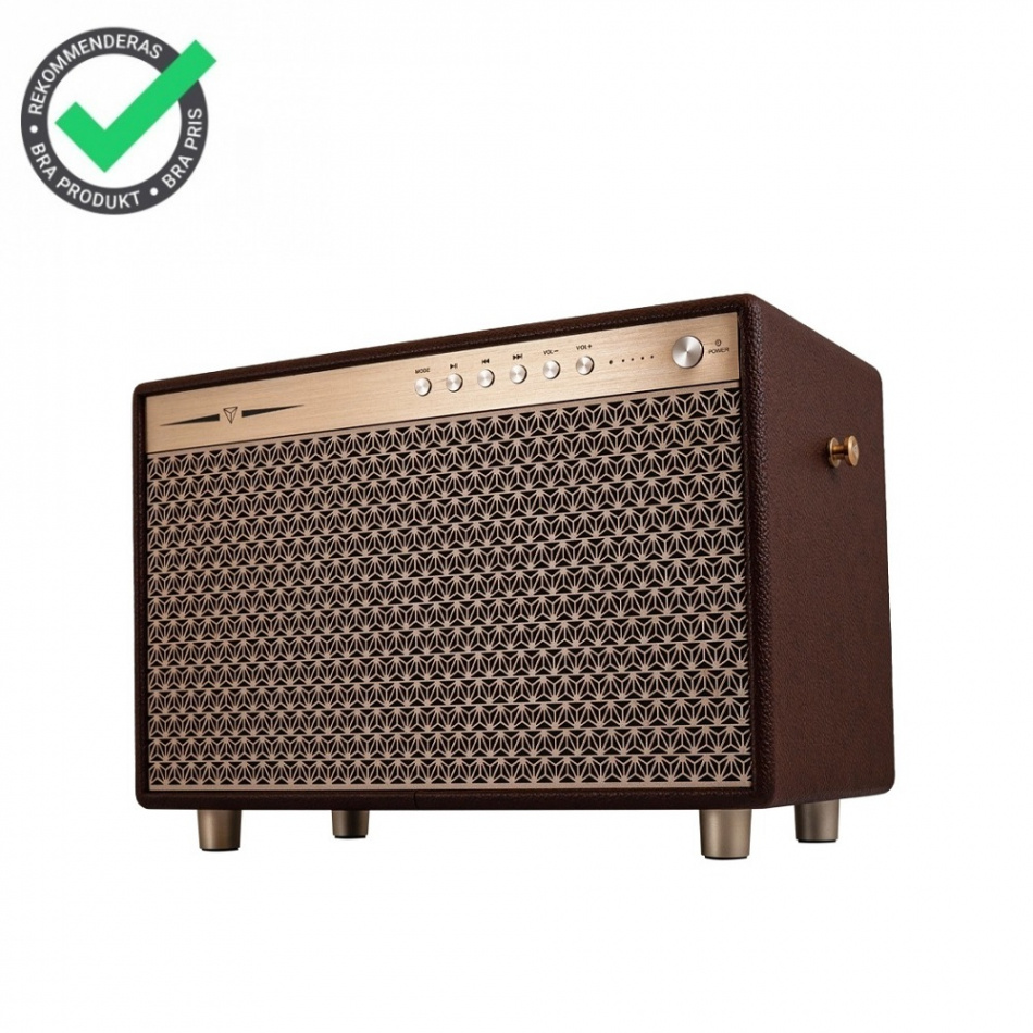 Dynavoice Classic CL-14A Coffee, bärbar Bluetooth-högtalare med powerbank