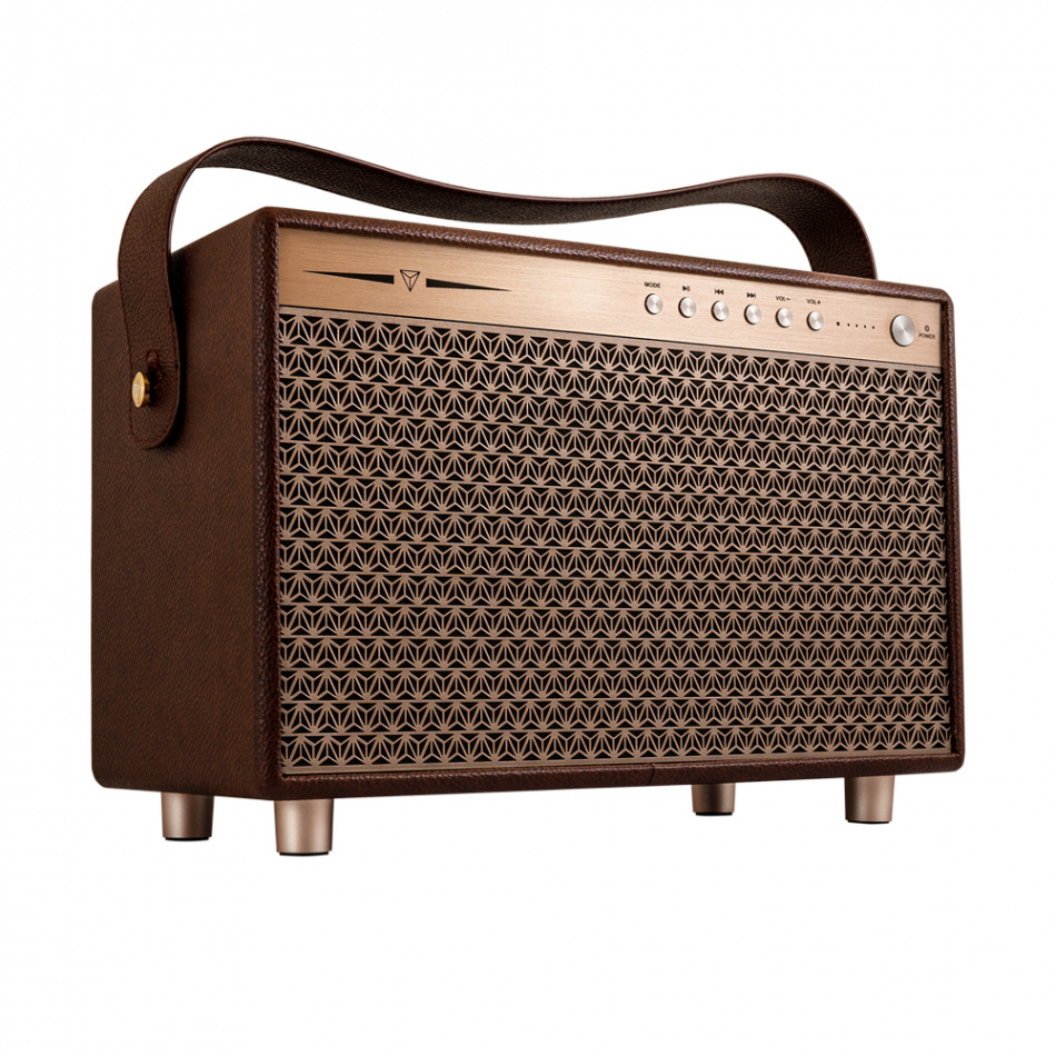 Dynavoice Classic CL-14A Coffee, bärbar Bluetooth-högtalare med powerbank