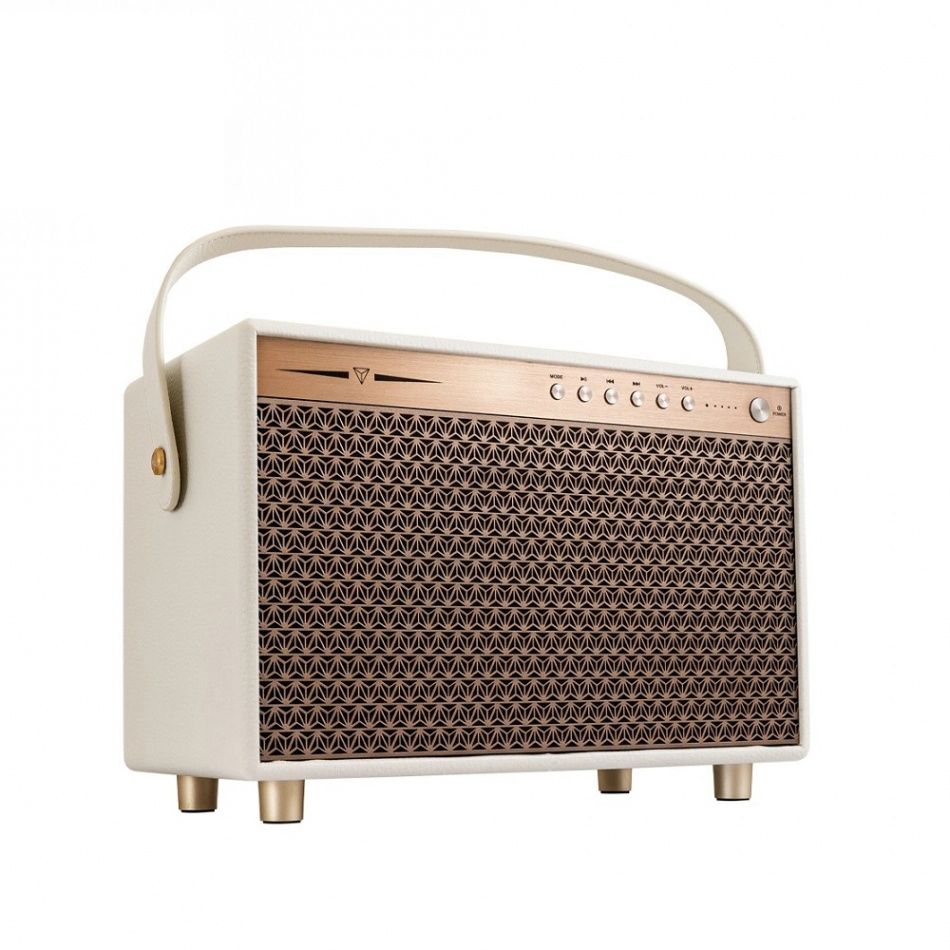 Dynavoice Classic CL-14A White, bärbar Bluetooth-högtalare med powerbank