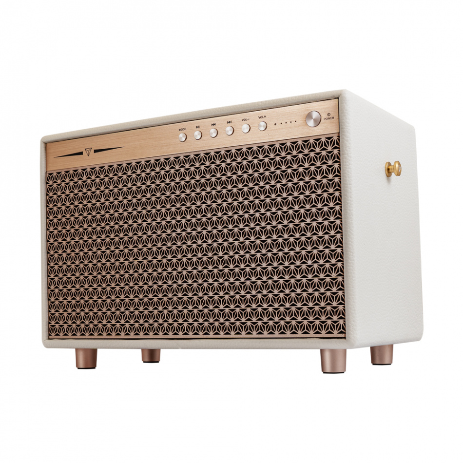 Dynavoice Classic CL-14A White, bärbar Bluetooth-högtalare med powerbank