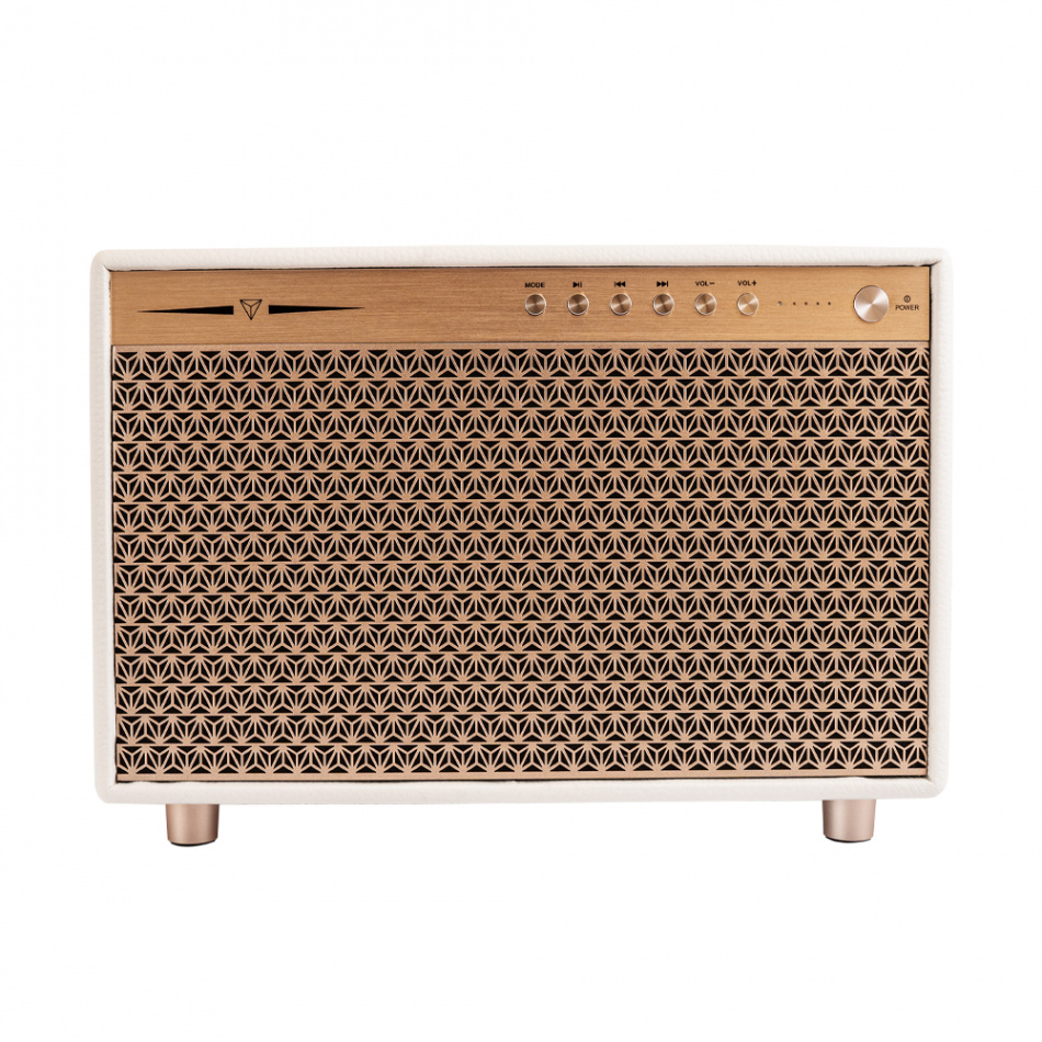 Dynavoice Classic CL-14A White, bärbar Bluetooth-högtalare med powerbank