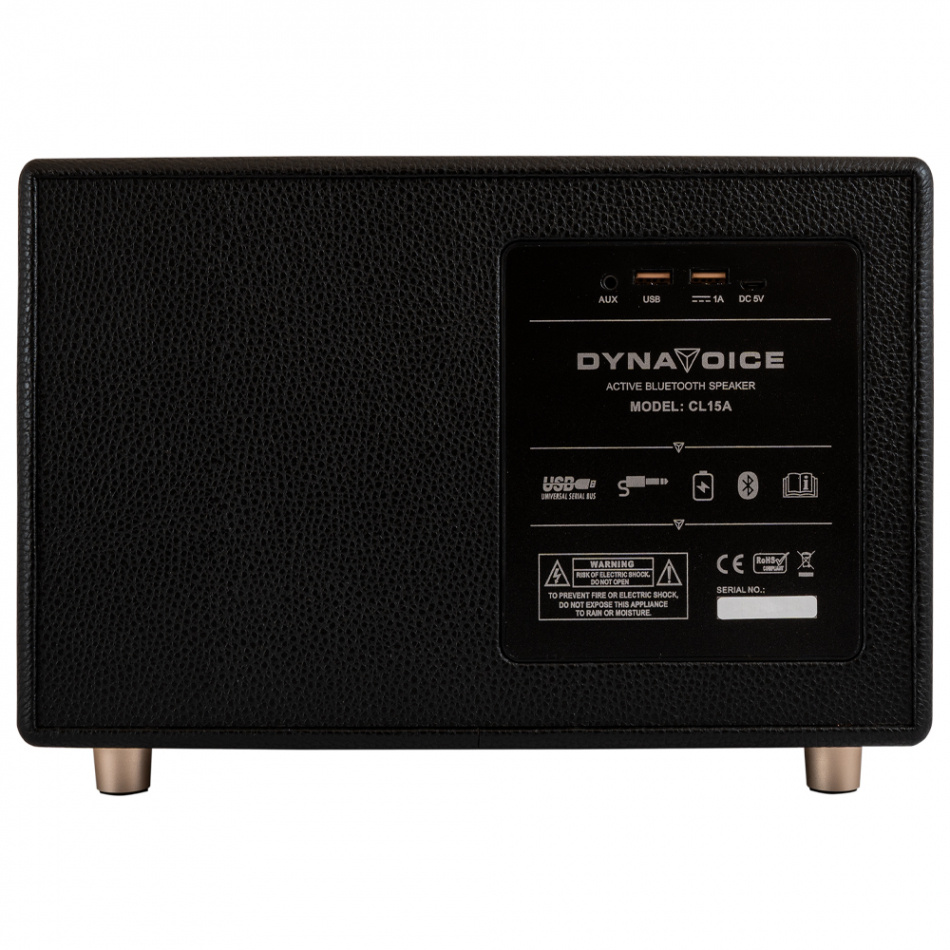 Dynavoice Classic CL-15A Black, bärbar Bluetooth-högtalare med powerbank