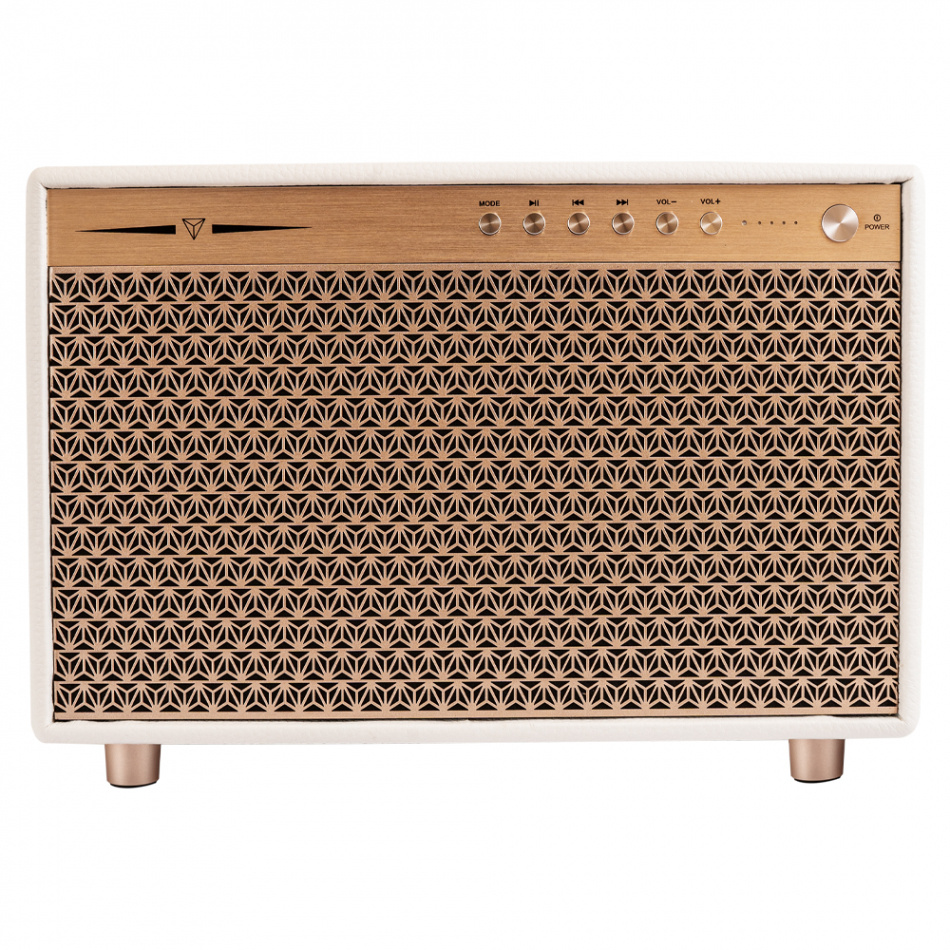 Dynavoice Classic CL-15A White, bärbar Bluetooth-högtalare med powerbank