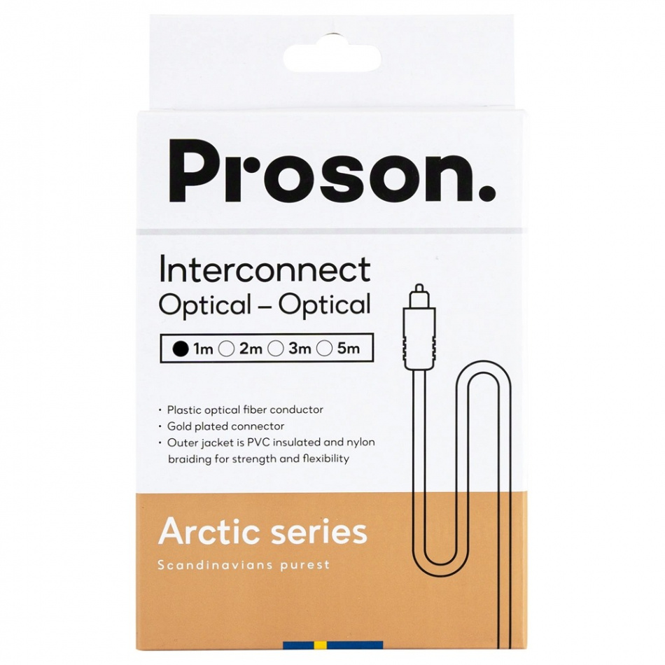 Proson Arctic Optical, optisk ljudkabel Toslink
