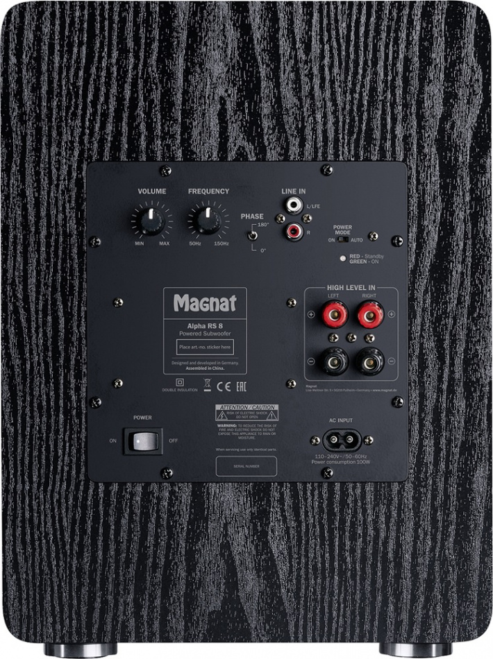 Magnat Alpha RS8 aktiv subwoofer, svart