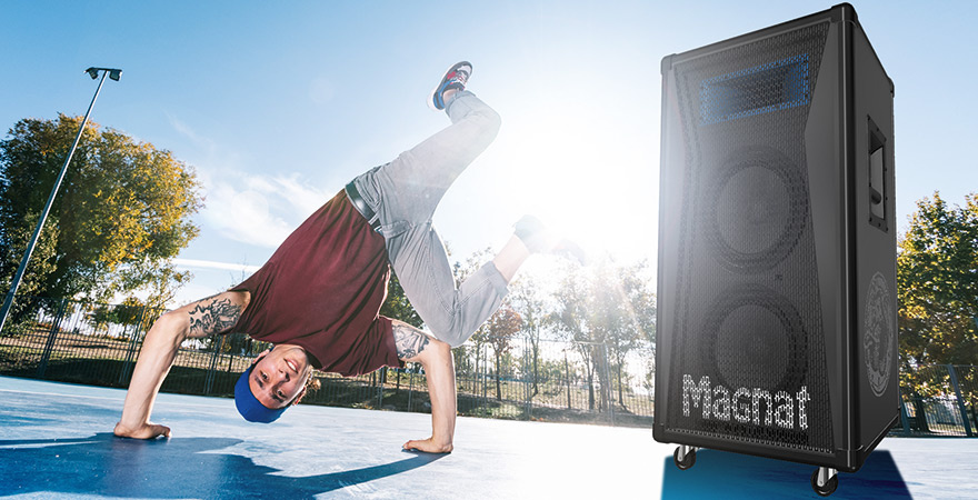 Magnat Bulldog 7, hornladdad PA-högtalare med Bluetooth & batteridrift