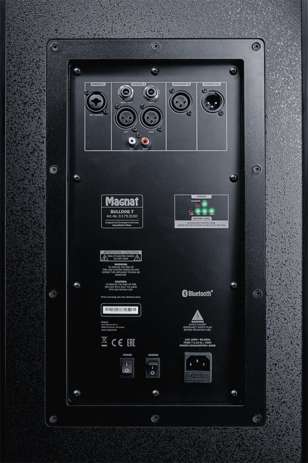 Magnat Bulldog 7, hornladdad PA-högtalare med Bluetooth & batteridrift