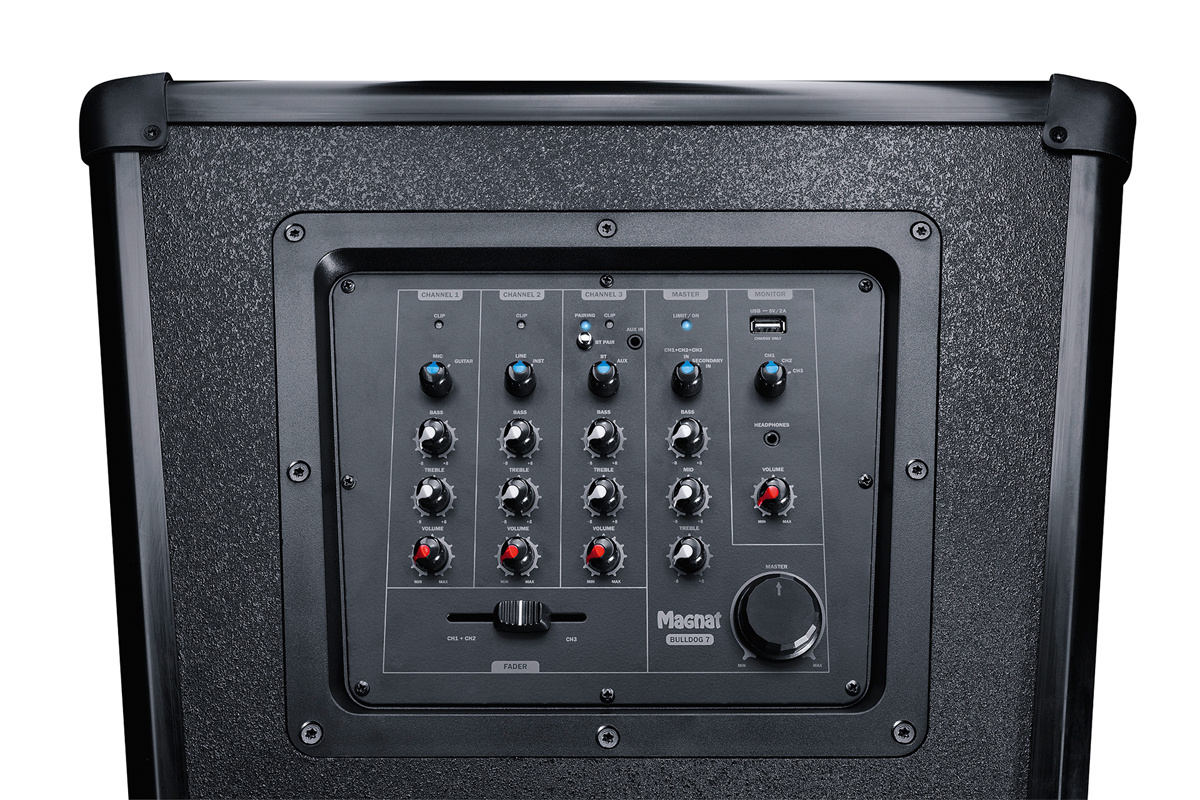 Magnat Bulldog 7, hornladdad PA-högtalare med Bluetooth & batteridrift