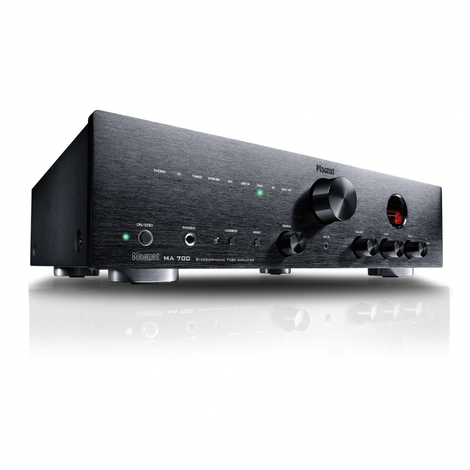 Magnat MA700 stereoförstärkare med HDMI ARC, Bluetooth & RIAA-steg, svart