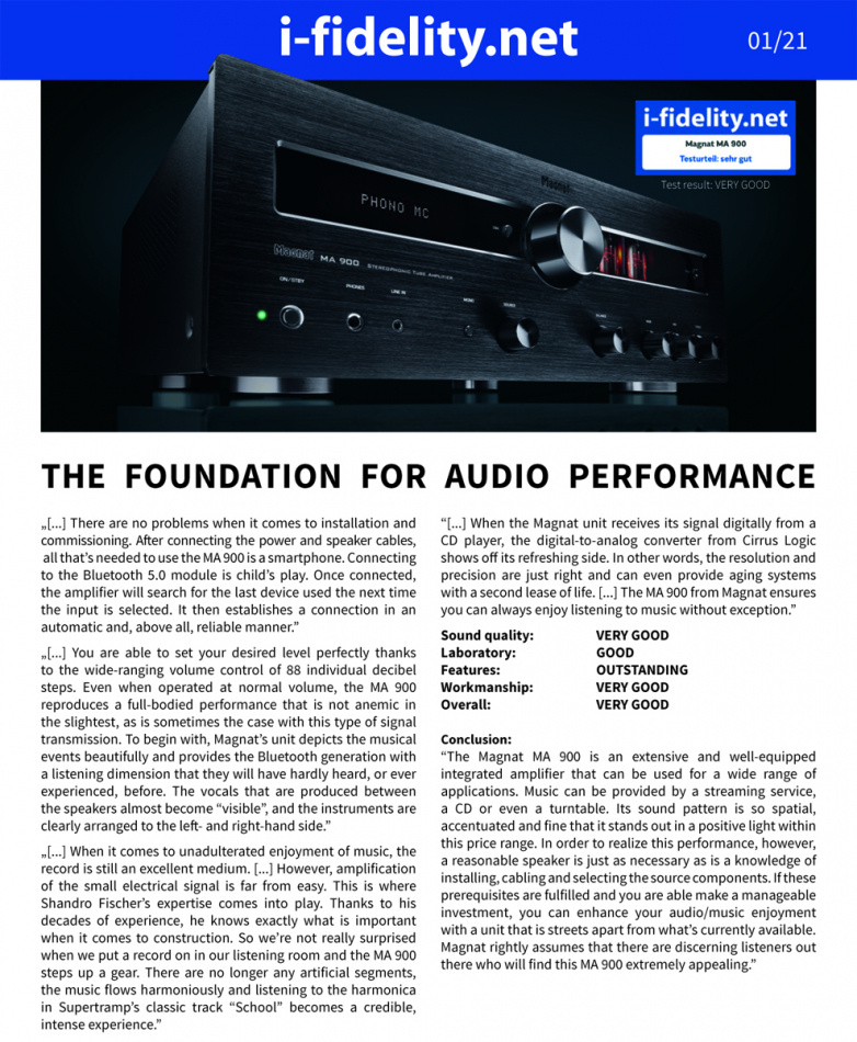 Magnat MA 900R stereoförstärkare med Bluetooth, DAC & RIAA, svart