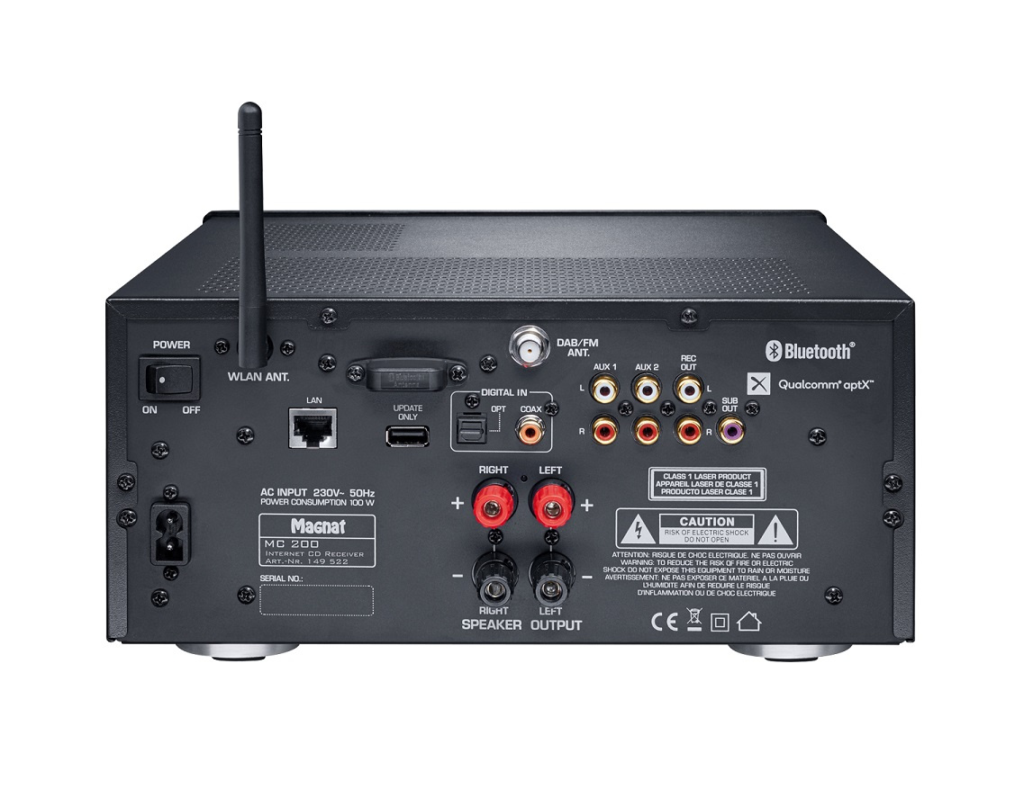 Magnat MC200 CD-receiver med BT & DAC