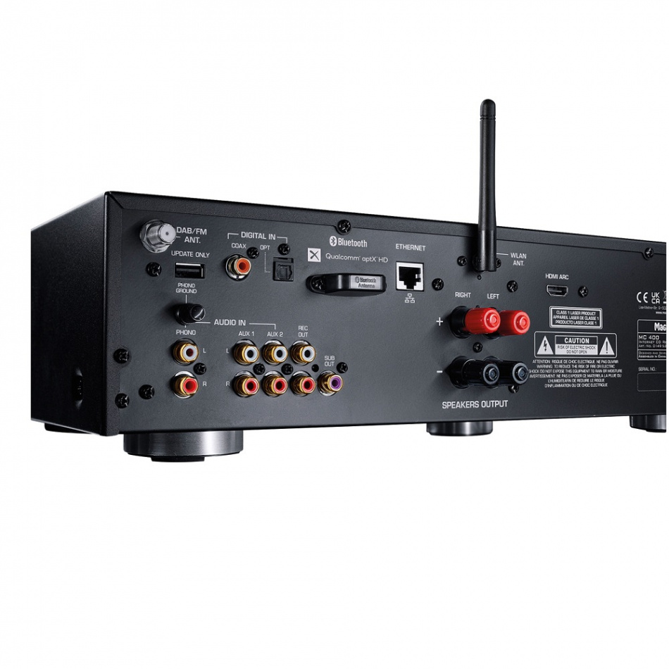 Magnat MC400 stereoförstärkare med CD, nätverk, HDMI ARC, radio & Bluetooth