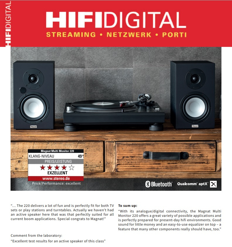 Magnat Multi Monitor 220, aktiv högtalare med Bluetooth