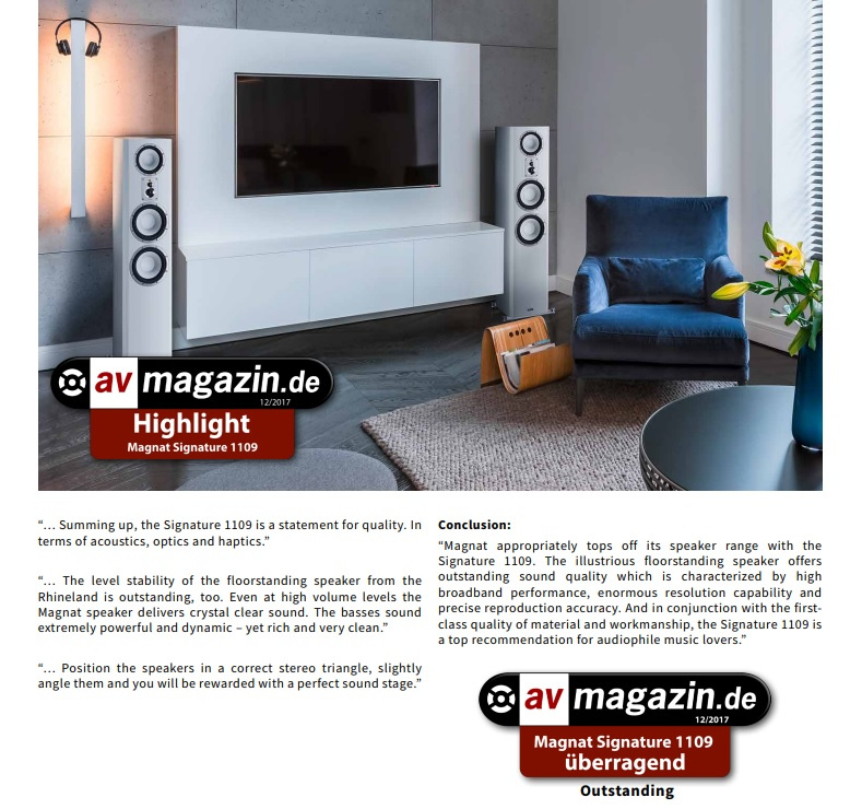 Magnat Signature 1109, golvhögtalare mattvit