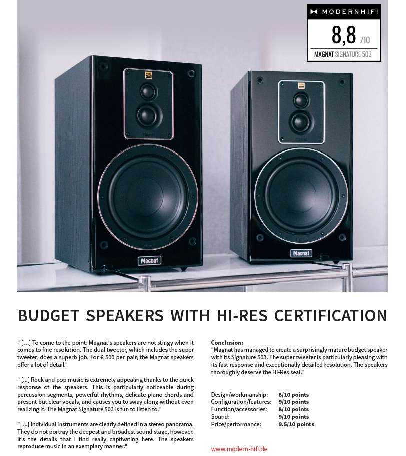 Magnat Signature 503 stativhögtalare, svart par