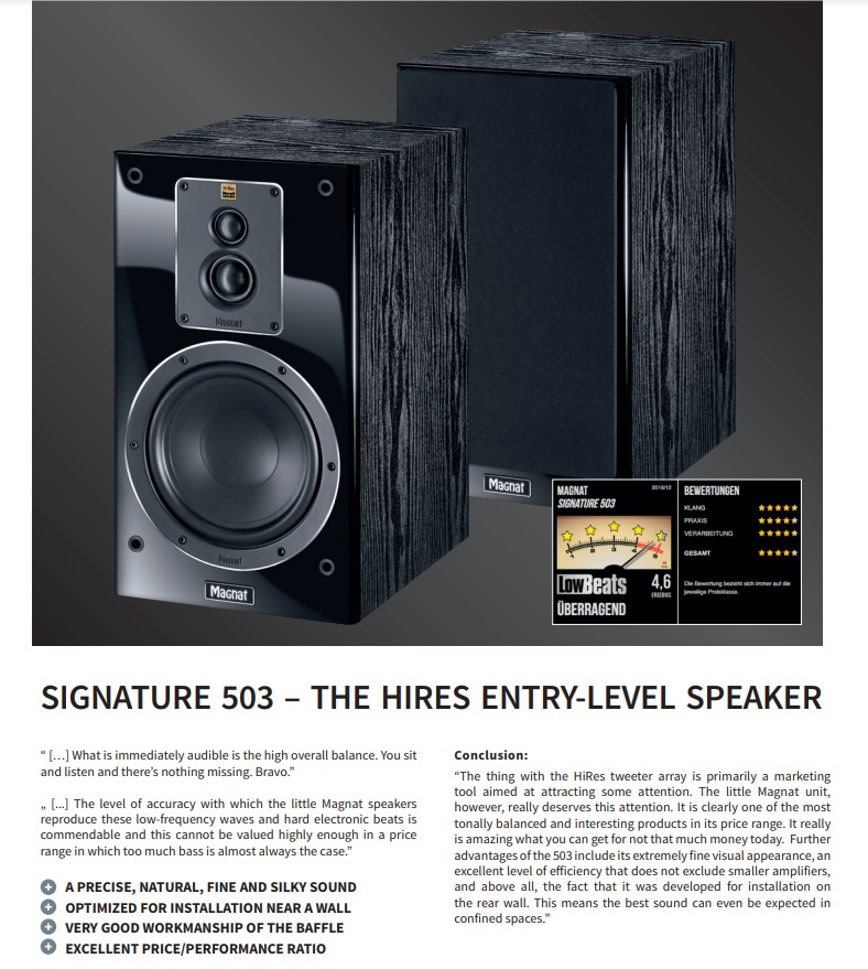 Magnat Signature 503 stativhögtalare, svart par