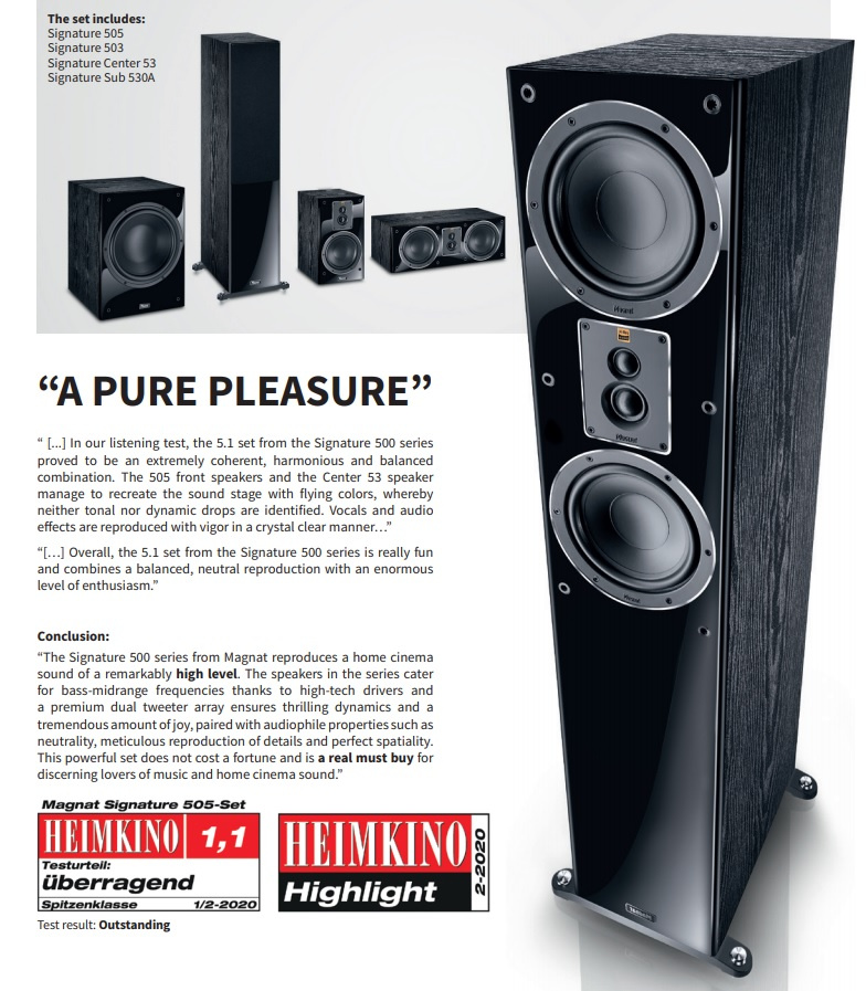 Magnat Signature 505 golvhögtalare, mocca par