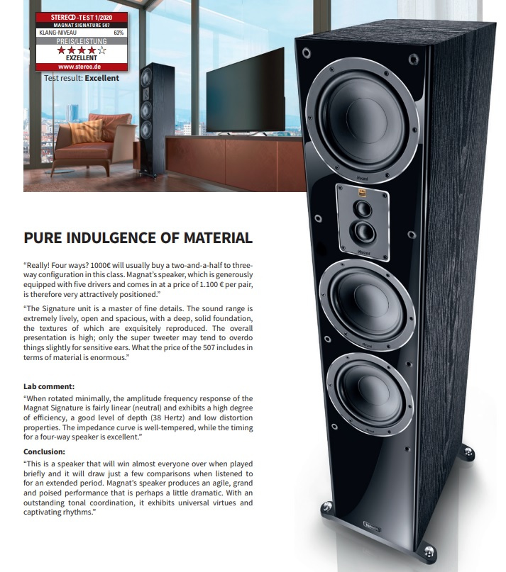 Magnat Signature 507 golvhögtalare, svart par