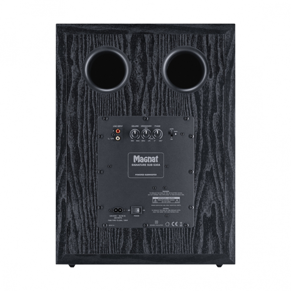 Magnat Signature Sub 530A, aktiv subwoofer svart