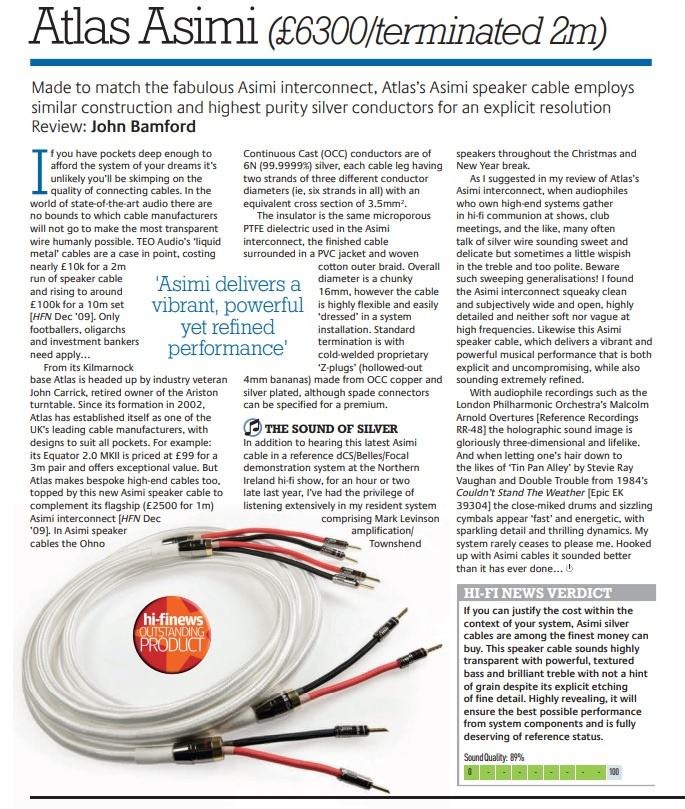 Atlas Asimi Grun Luxe terminerad högtalarkabel