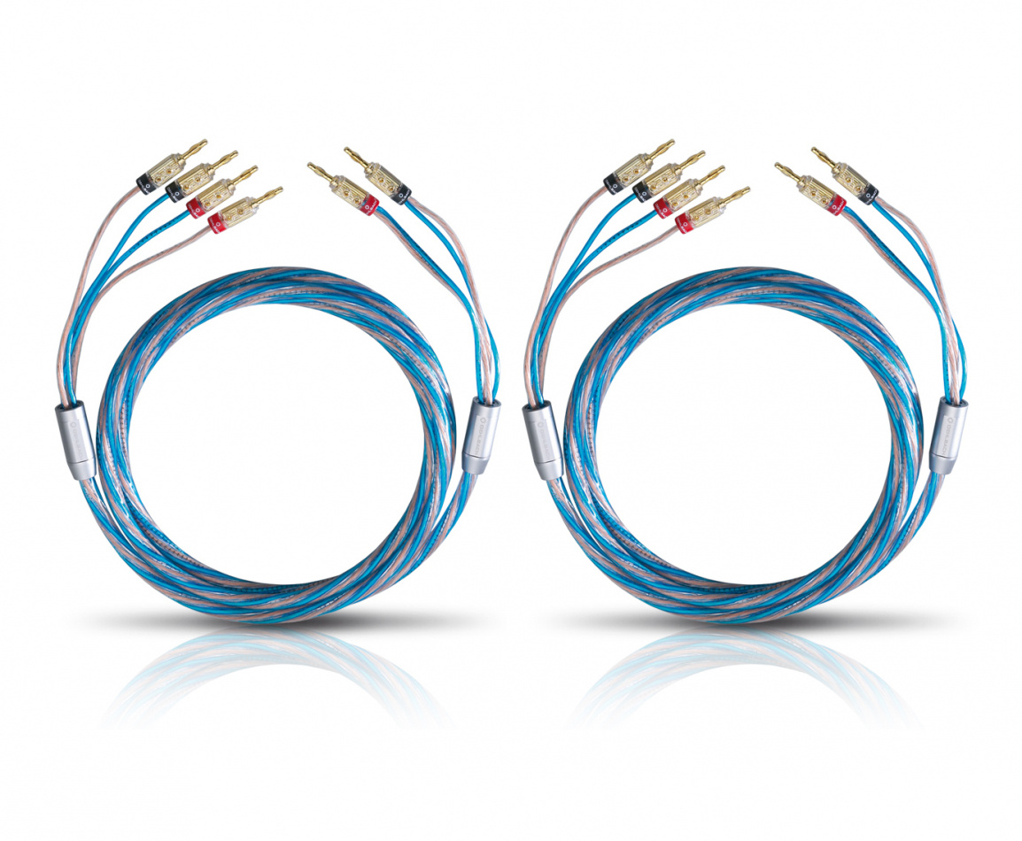 Oehlbach Bi-Tech LS-Kabel Bi-Wire Stereo, terminerad högtalarkabel