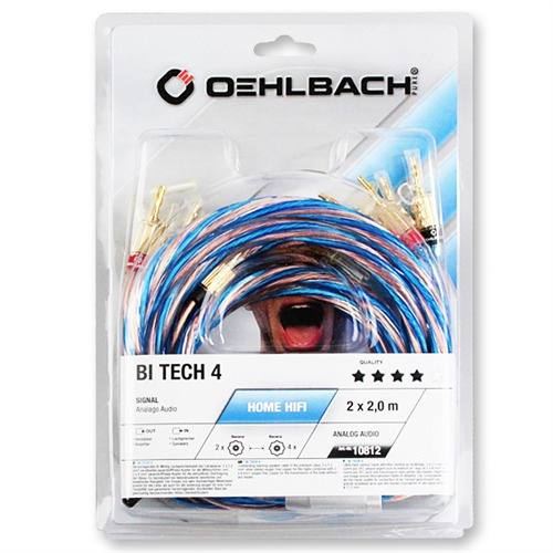 Oehlbach Bi-Tech LS-Kabel Bi-Wire Stereo, terminerad högtalarkabel