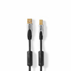 Nedis CCGC6110 USB-kabel A-B, antracit