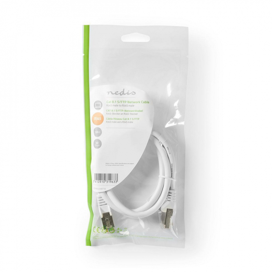 Nedis CAT8.1 S/FTP nätverkskabel för Ethernet